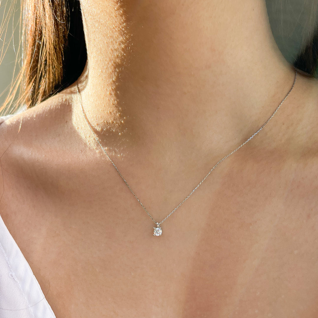 Weißgold Zirkoniakette I 585 Goldkette