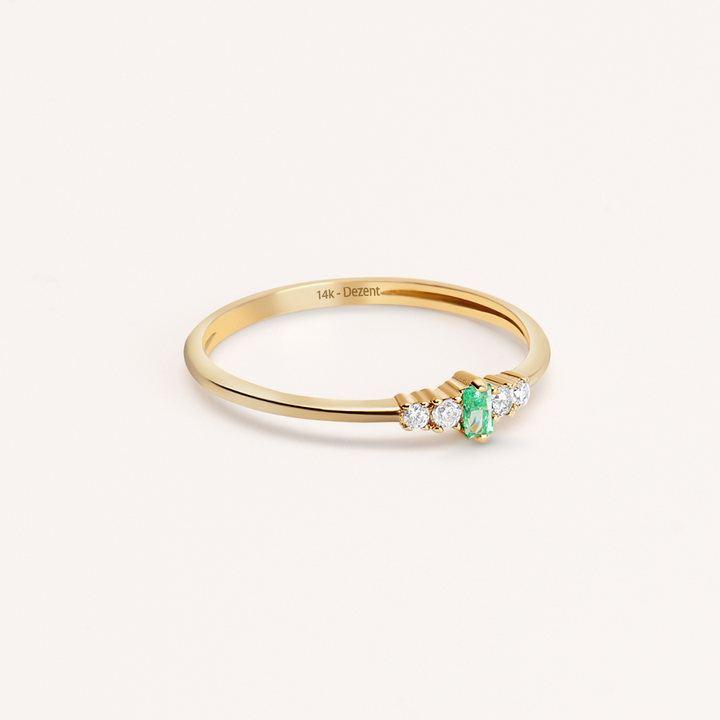 Aurelie Green Ring I 585 Gold