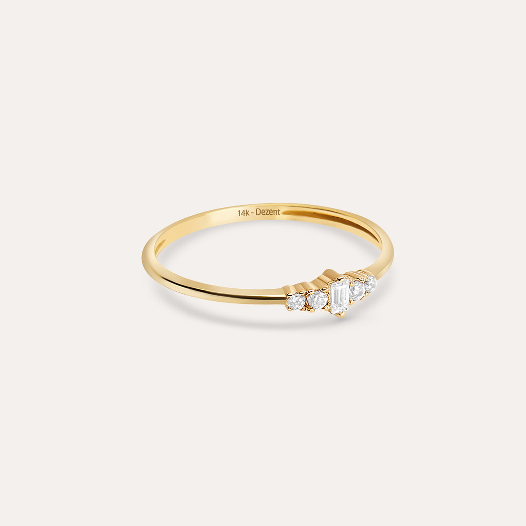 Aurelie White Ring I 585 Gold