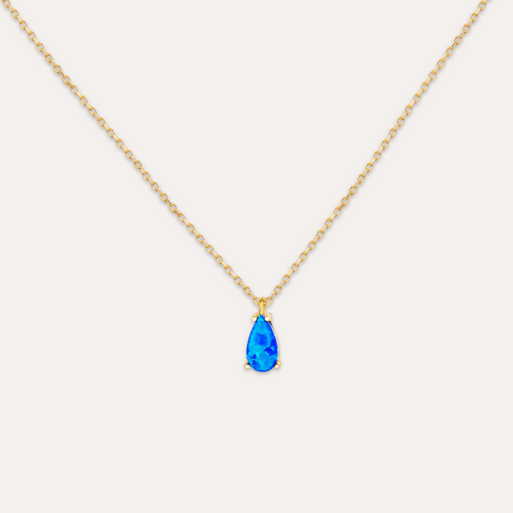 Blauer Opal Kette I 585 Gold