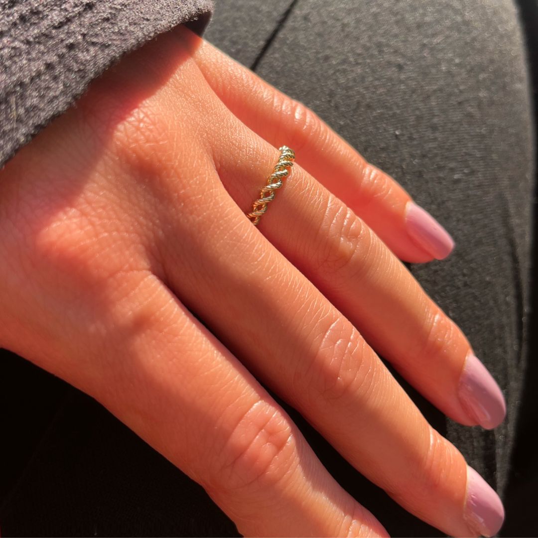 Burma geflochtener Ring  | New Design | 585er Goldring