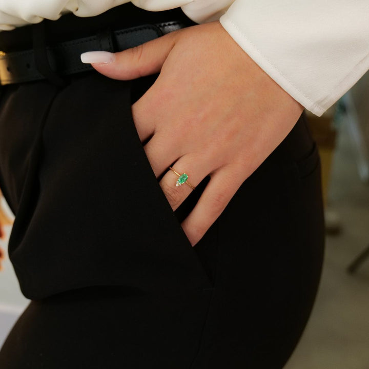 Cecile Green Ring I 585 Gold