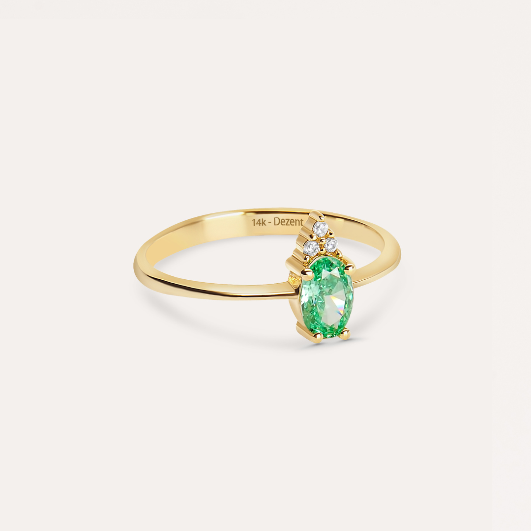 Cecile Green Ring I 585 Gold
