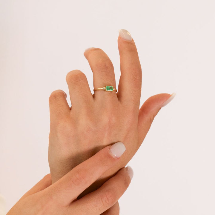 Celine Green Ring I 585 Gold