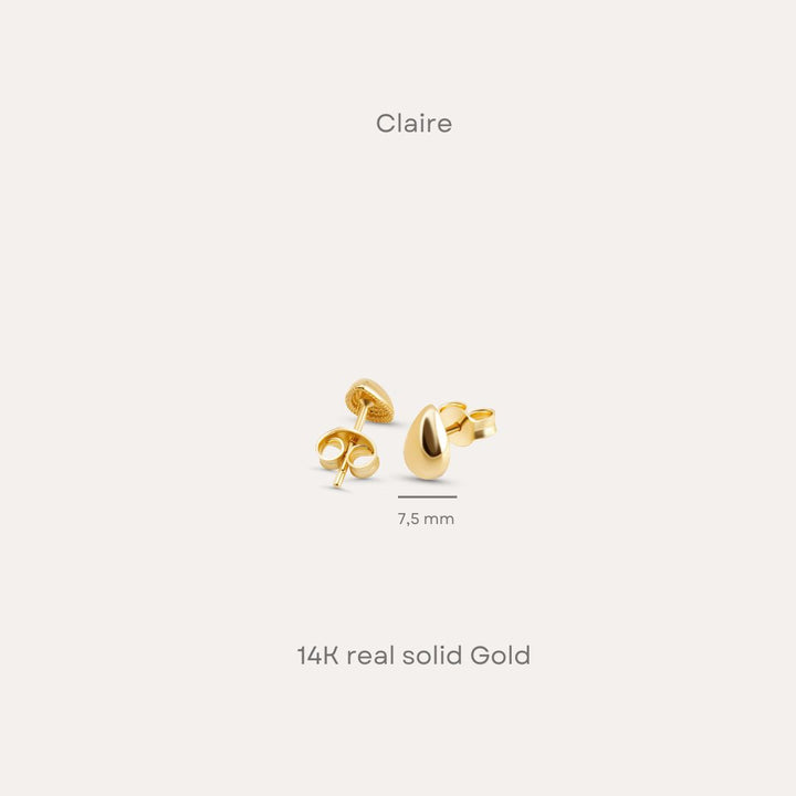 Claire Ohrstecker | 585 Goldohrringe