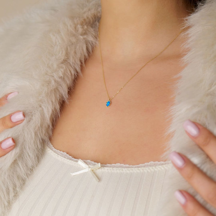 Dezent Opal | 585 Goldkette
