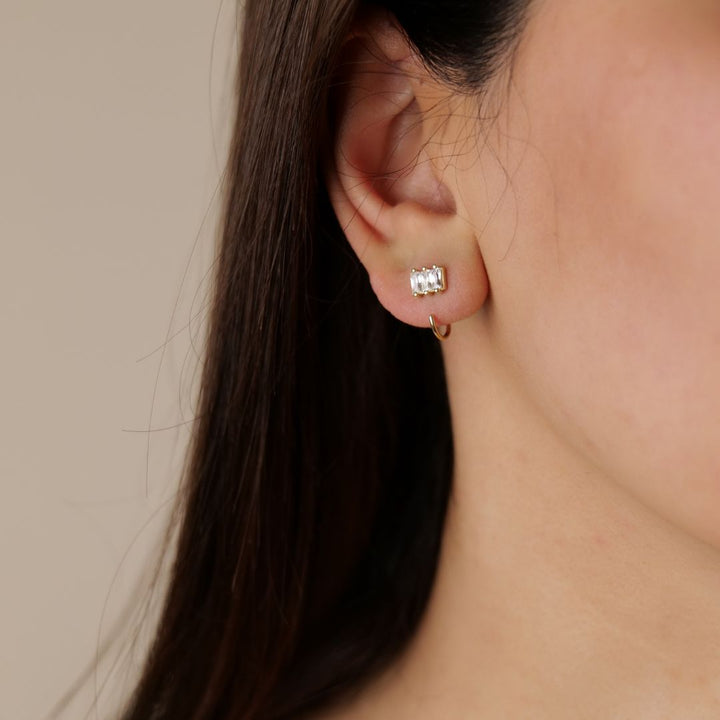 Ear Climber Baguette | 585 Gold Ohrringe