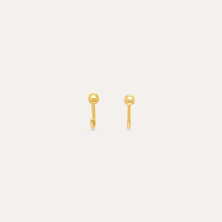 Ear Climber Kugeln | 585 Gold Ohrringe
