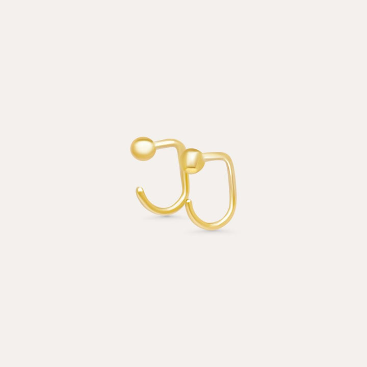 Ear Climber Kugeln | 585 Gold Ohrringe