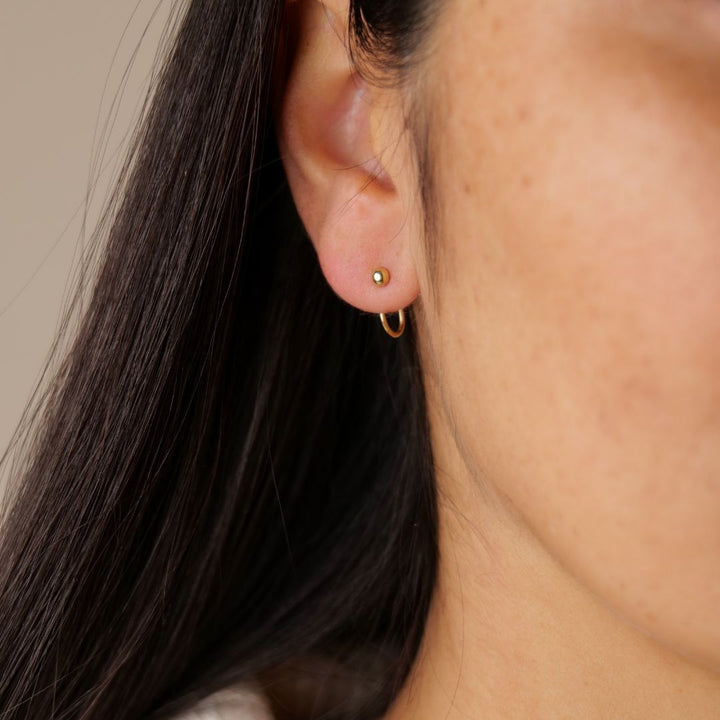 Ear Climber Kugeln | 585 Gold Ohrringe