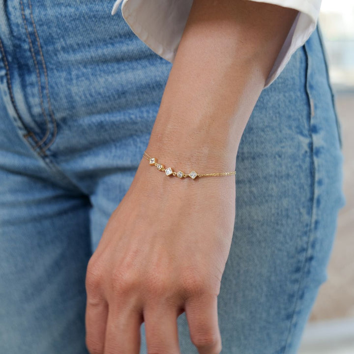 Fav Doppelketten Armband | 585 Gold