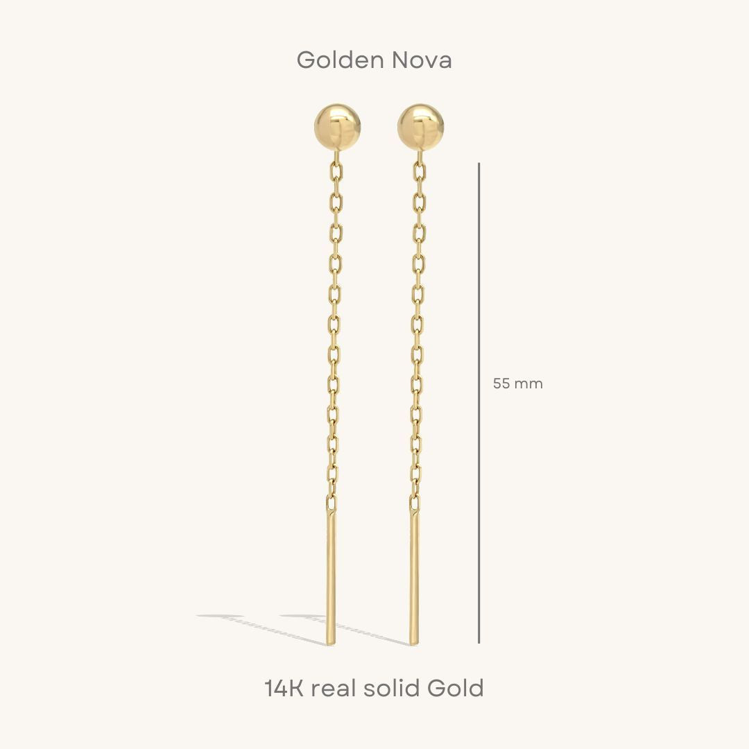 Golden Nova Ohrhänger | 585 Gold