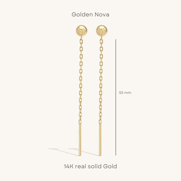 Golden Nova Ohrhänger | 585 Gold