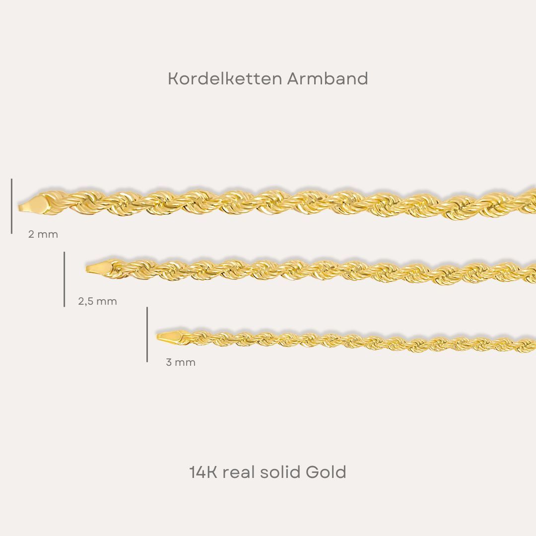 Kordelketten Armband | 585 Goldarmband