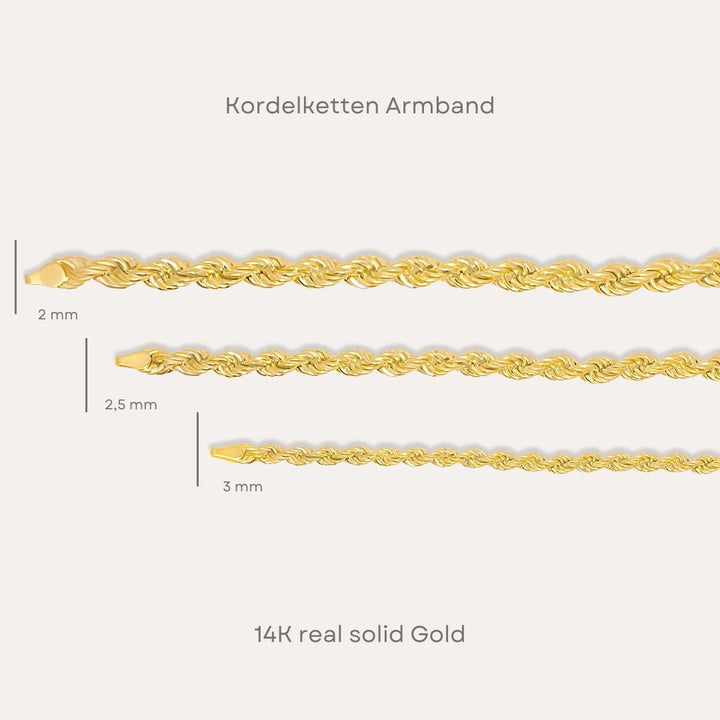Kordelketten Armband | 585 Goldarmband