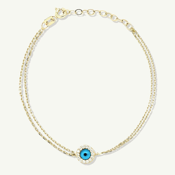 Nazar Doppelketten Armband | 585 Gold