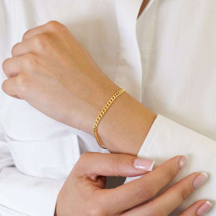 Panzerketten Armband Filigran | 585 Gold Armband