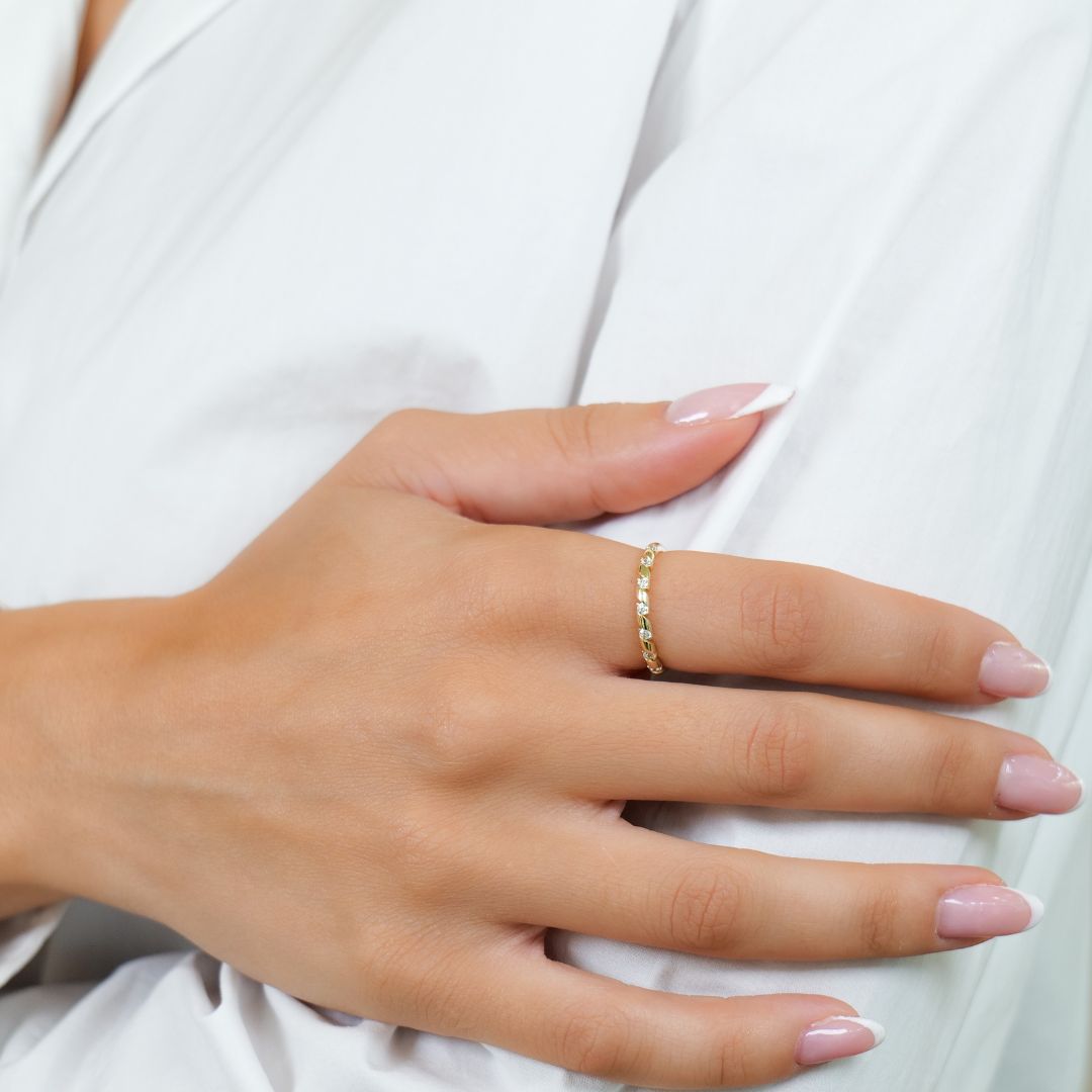 Pullu Ring Zirkonia | 585 Goldring