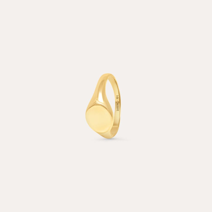 Siegelring Minimalistisch | 585 Gold Ring
