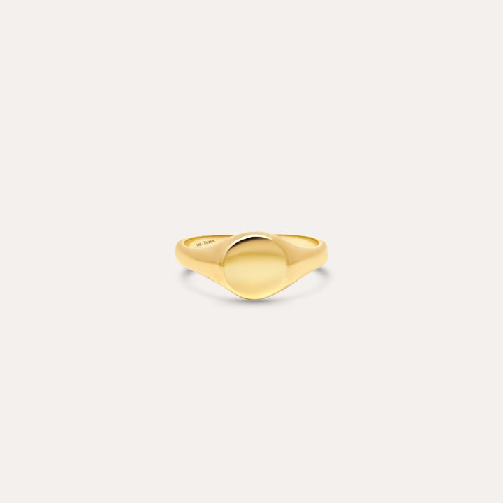 Siegelring Minimalistisch | 585 Gold Ring