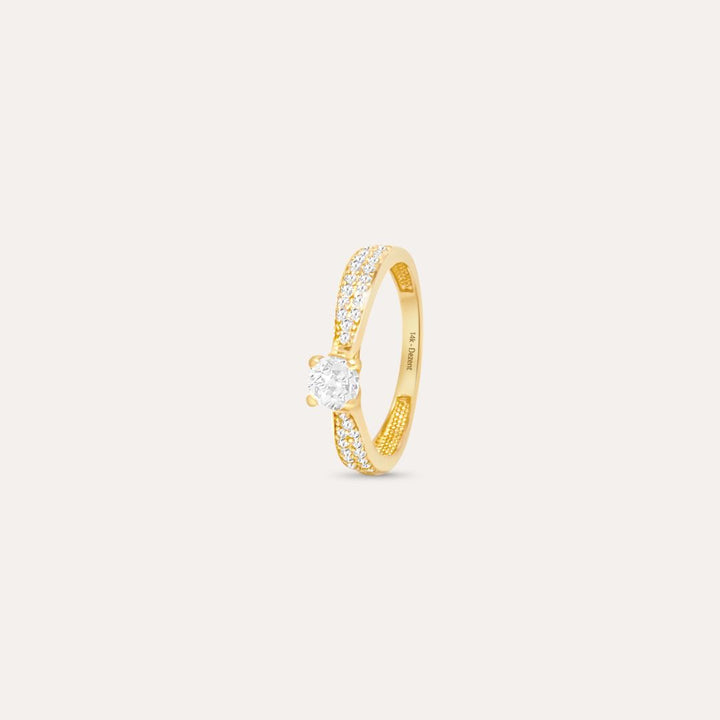 Solitaire Glow | 585 Gold Ring