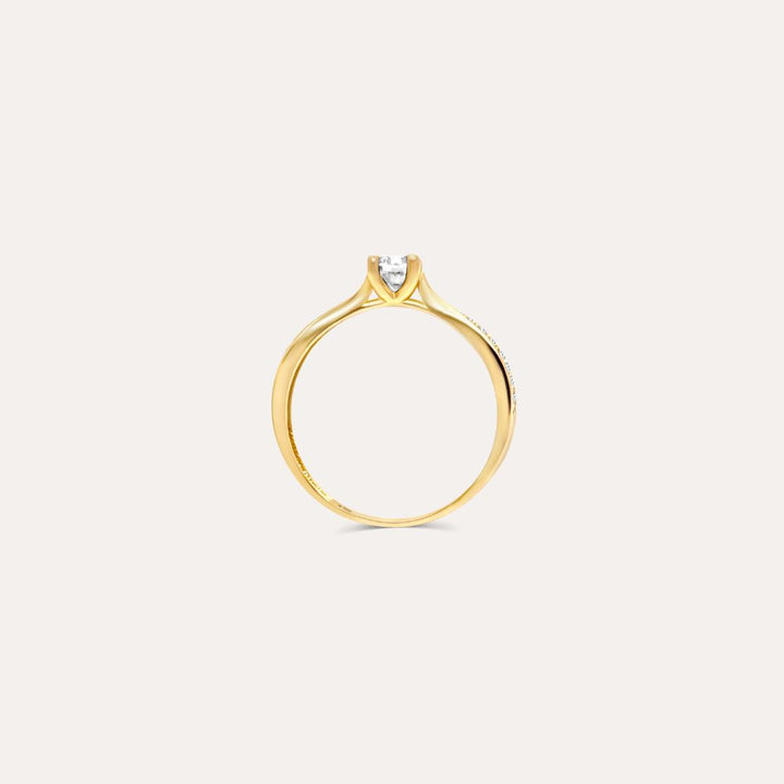 Solitaire Glow | 585 Gold Ring
