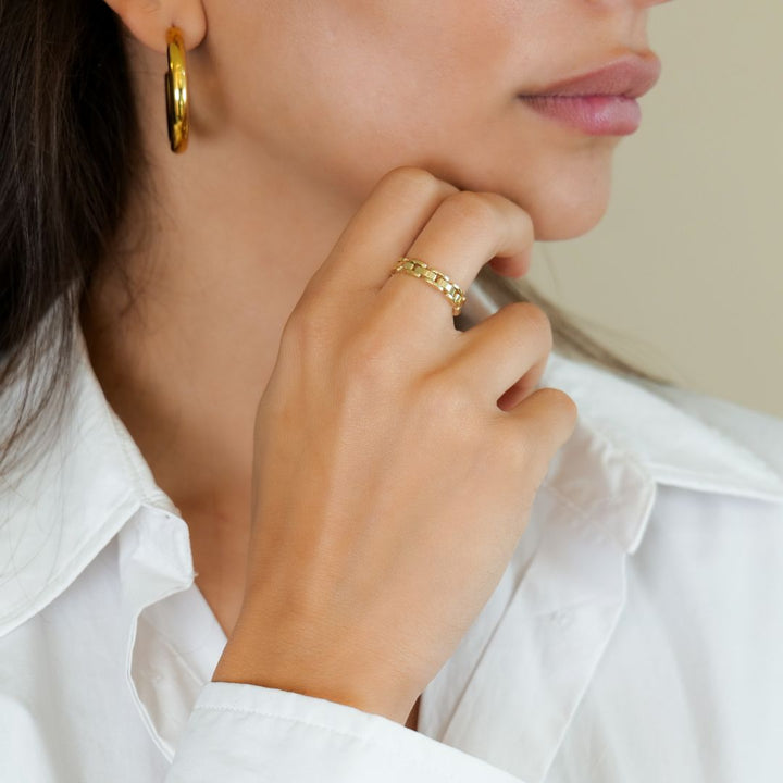Woven Chain | 585 Goldring