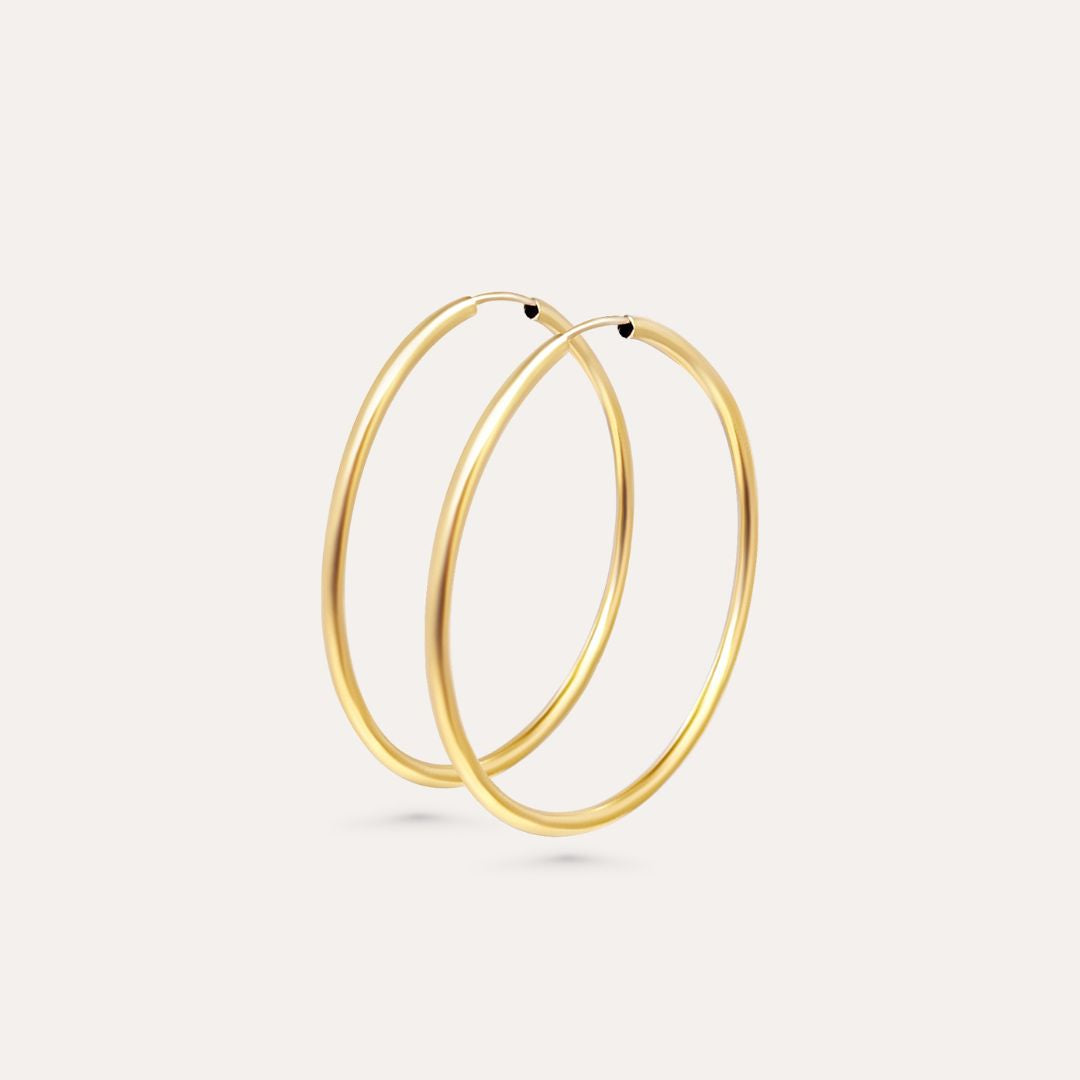 Basic Round Creolen Mini | Midi | Maxi | 585 Gold