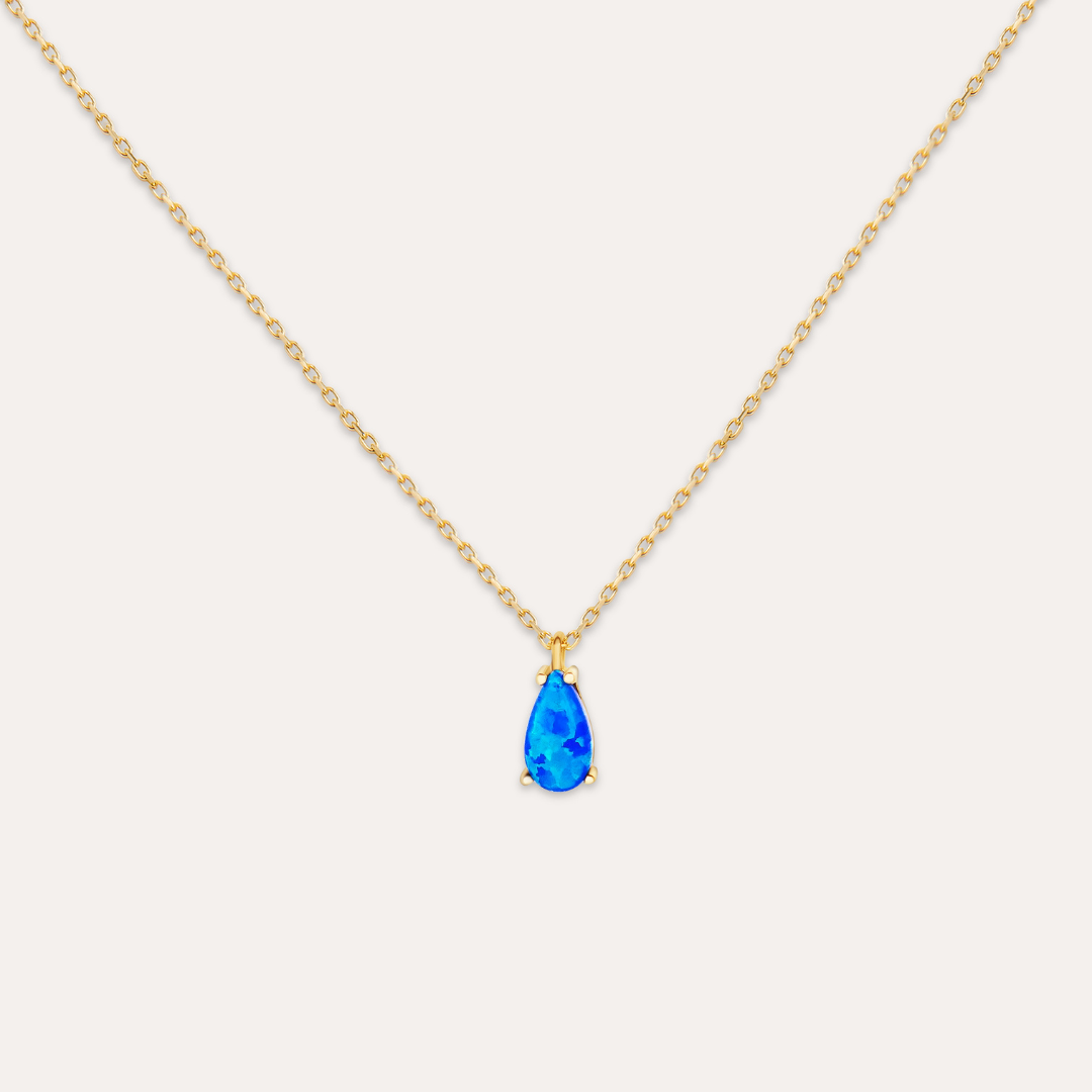 Blauer Opal Kette I 585 Gold