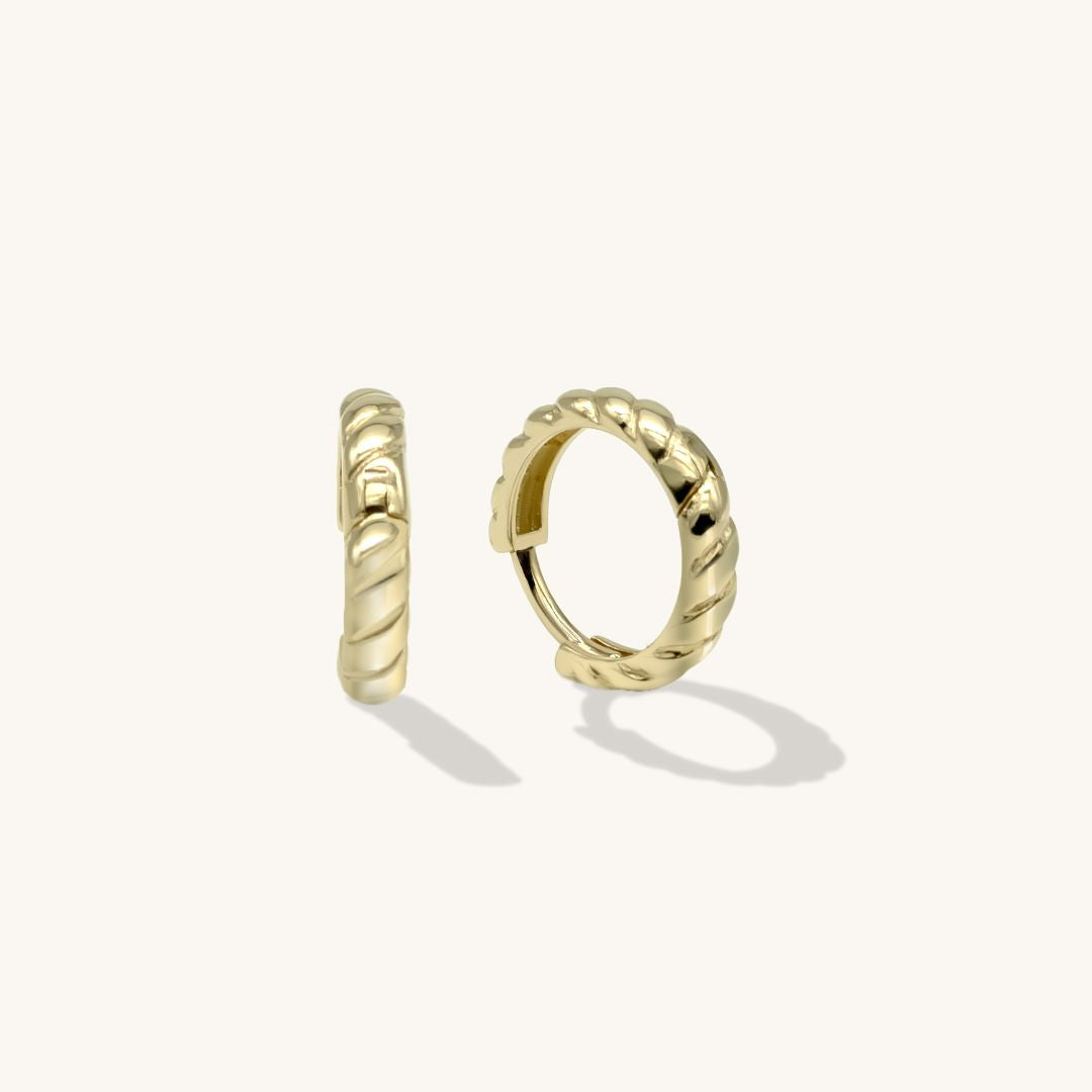 Braided Hoops | 585 Gold Ohrringe