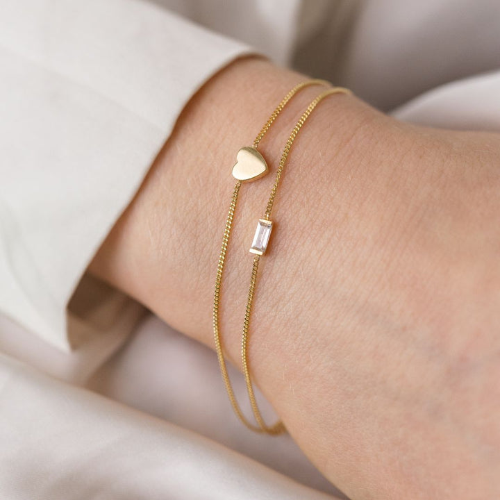 Herz & Stein Armband I  585 Gold