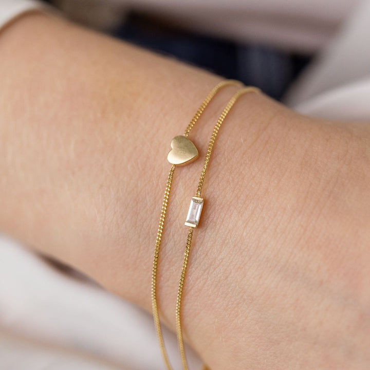 Herz & Stein Armband I  585 Gold