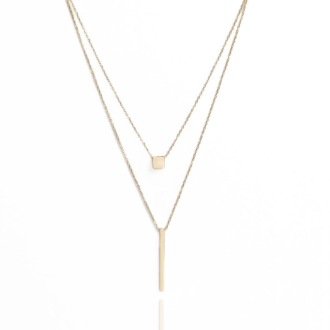 Doppelreihe Kette I  585 Gold