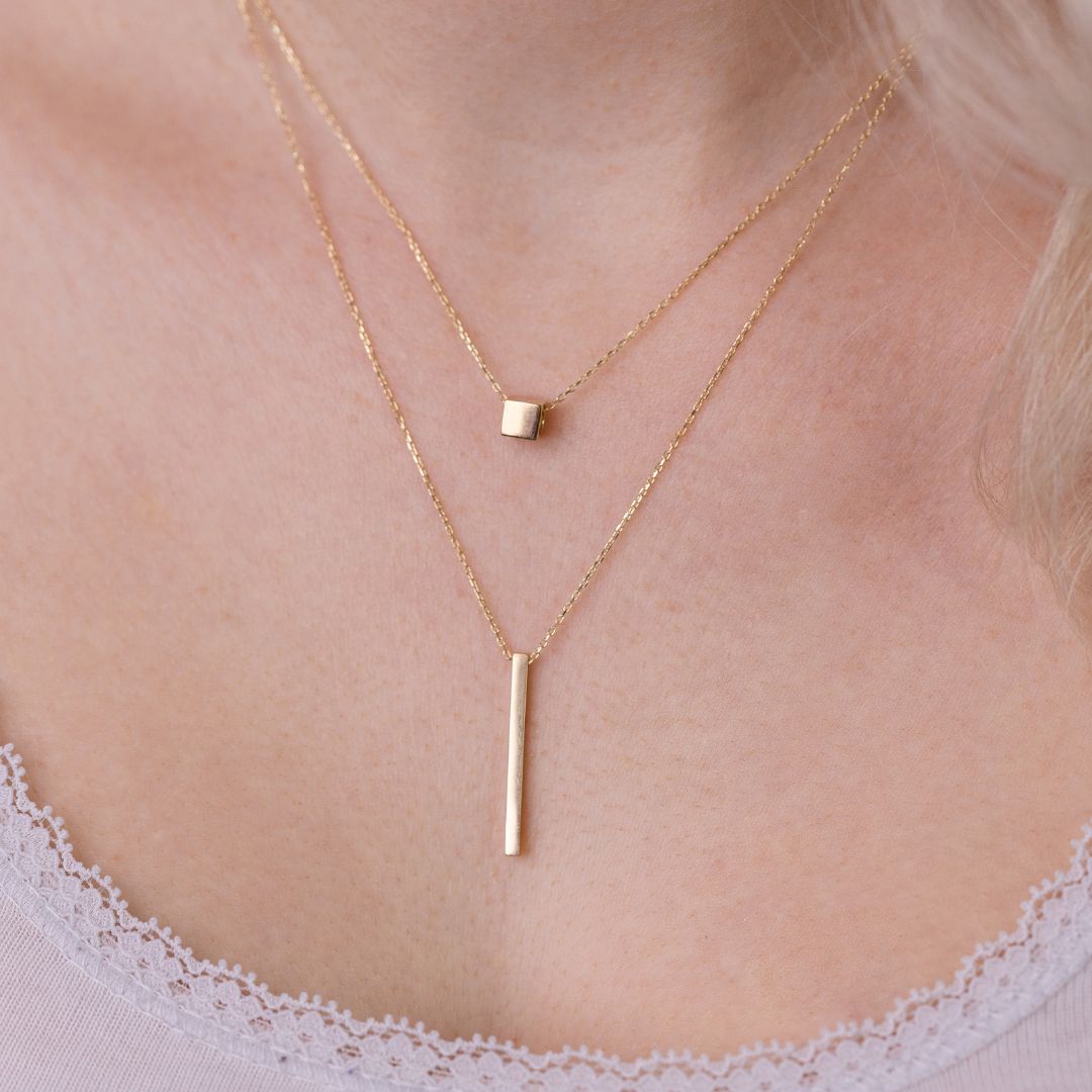 Doppelreihe Kette I  585 Gold