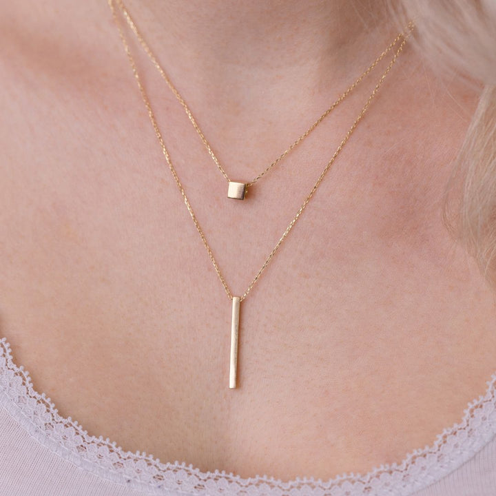 Doppelreihe Kette I  585 Gold
