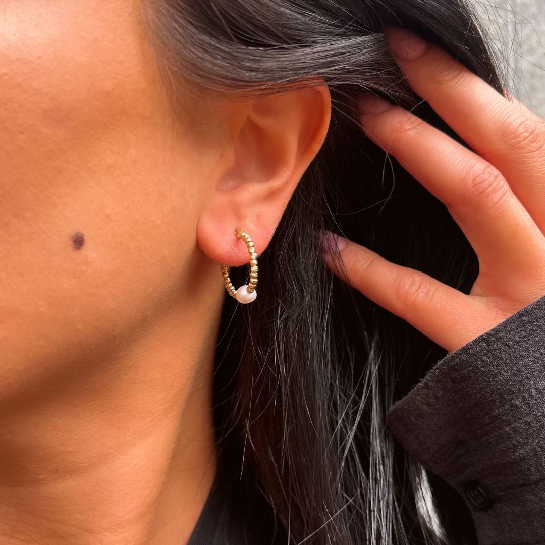 Dorika Creolen Perle I 585 Gold