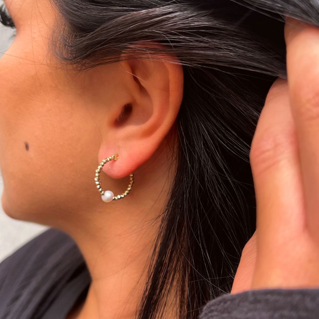 Dorika Creolen Perle I 585 Gold