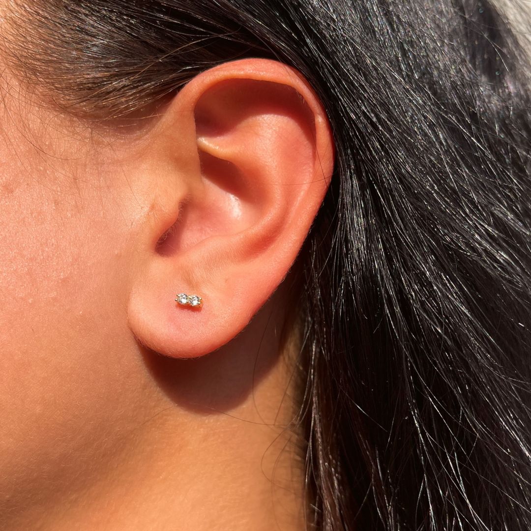 Double Shine | 585 Gold Ohrstecker
