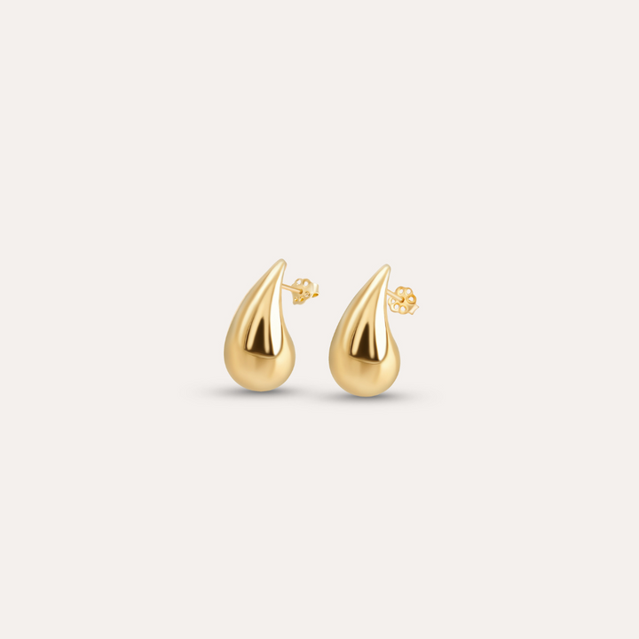 Drops Ohrstecker | 3 Größen | Mini-Midi-Maxi I 585 Gold Ohrringe