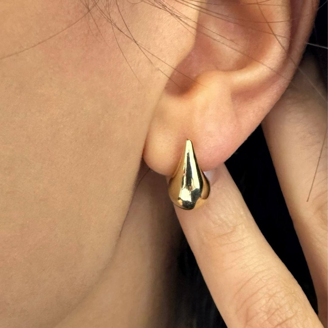 Drops Ohrstecker | 3 Größen | Mini-Midi-Maxi I 585 Gold Ohrringe