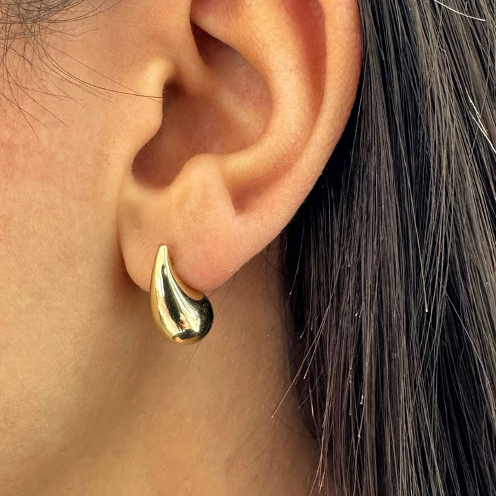 Drops Ohrstecker | 3 Größen | Mini-Midi-Maxi I 585 Gold Ohrringe