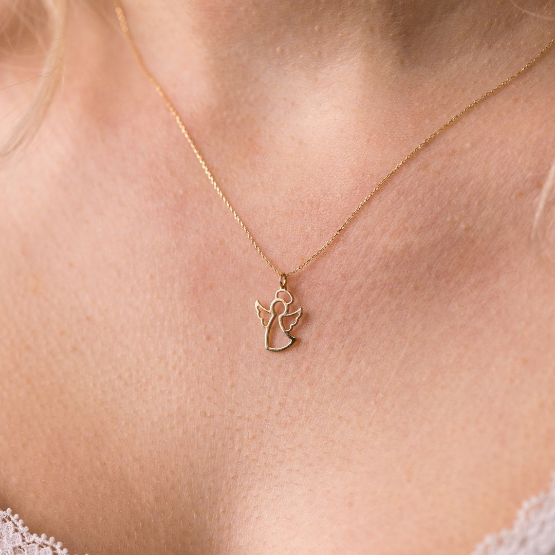 Schutzengel Kette I 585 Gold