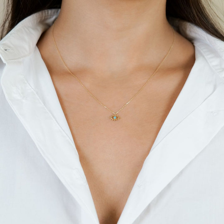Evil Eye Halskette I 585 Gold