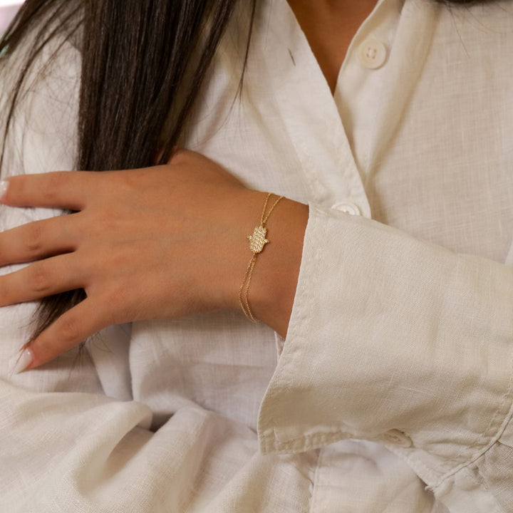 Fatimas Hand Armband I 585 Gold