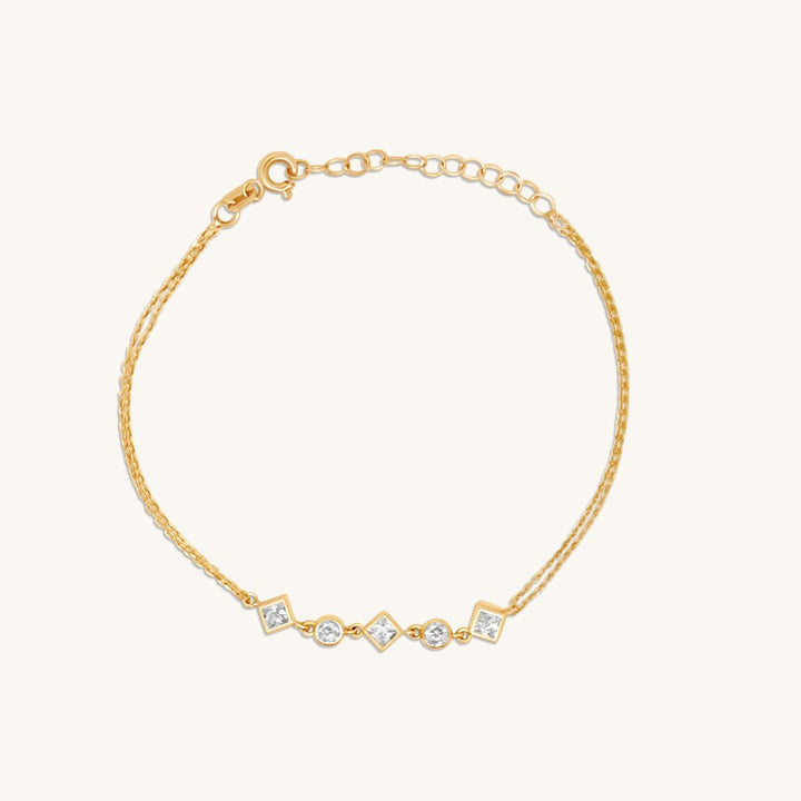 Fav Doppelketten Armband | 585 Gold