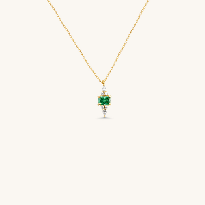 Florence Kette Mit Grünem Stein | 585 Gold