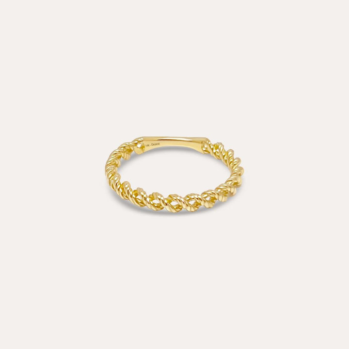 Burma Ring geflochten I 585 Gold
