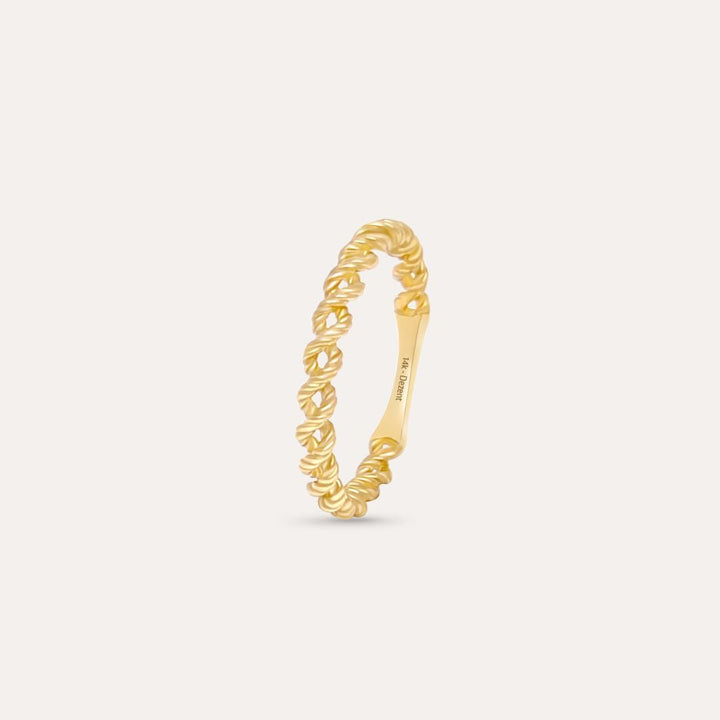 Burma Ring geflochten I 585 Gold