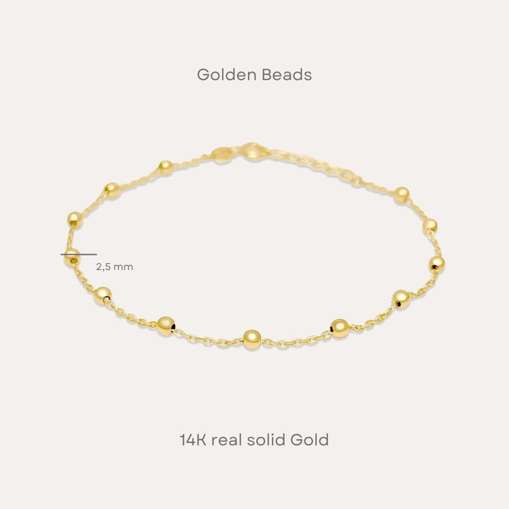 Golden Beads | 585 Goldarmband