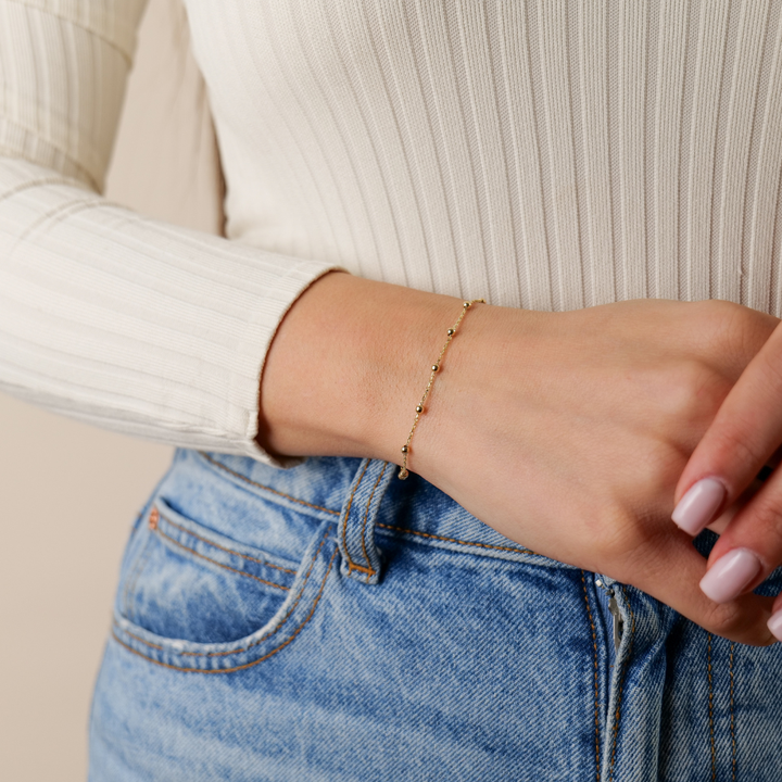 Golden Beads | 585 Goldarmband